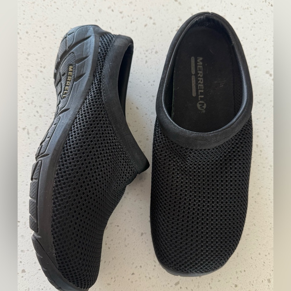 Merrell Encore Breeze Q-Form Mesh Slip On Comfort Clogs Women’s 8 Black Walking